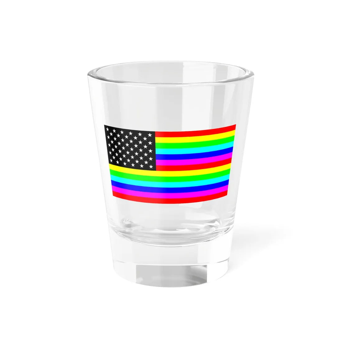 RainbowAmerica6 (United States) Shot Glass 1.5oz 1.5oz - Go Mug Yourself