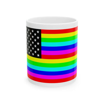 RainbowAmerica6 (United States) White Coffee Mug 11oz - Go Mug Yourself