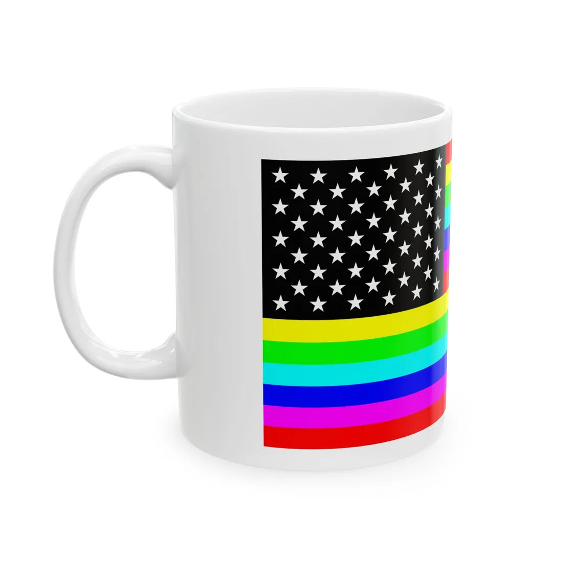 RainbowAmerica6 (United States) White Coffee Mug - Go Mug Yourself