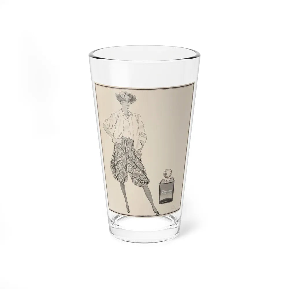 Ralph Lauren Perfume illustration (Magazine Illustration) Pint Glass 16oz-16oz-Go Mug Yourself