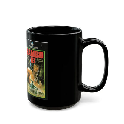 RAMBO 3 (VHS COVER) - Black Coffee Mug - Go Mug Yourself