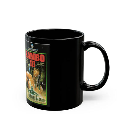 RAMBO 3 (VHS COVER) - Black Coffee Mug-Go Mug Yourself