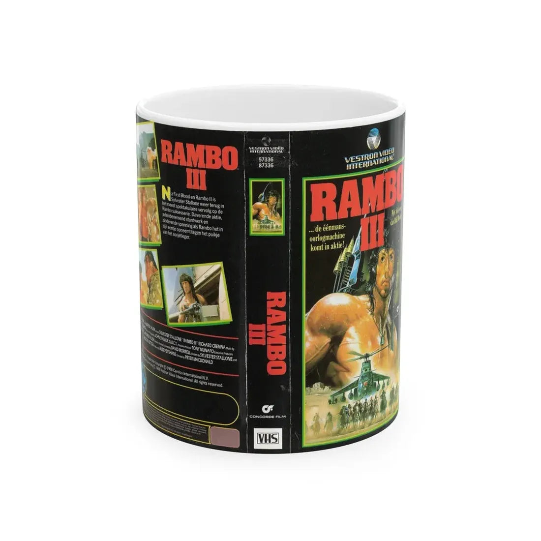 RAMBO 3 (VHS COVER) - White Coffee Mug 11oz - Go Mug Yourself