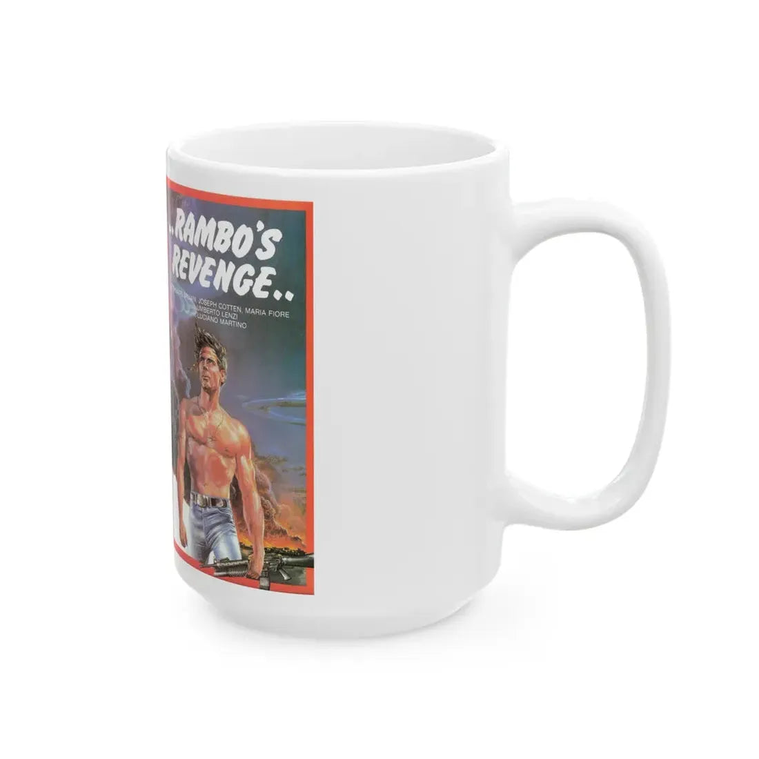 RAMBOS REVENGE (VHS COVER) - White Coffee Mug - Go Mug Yourself