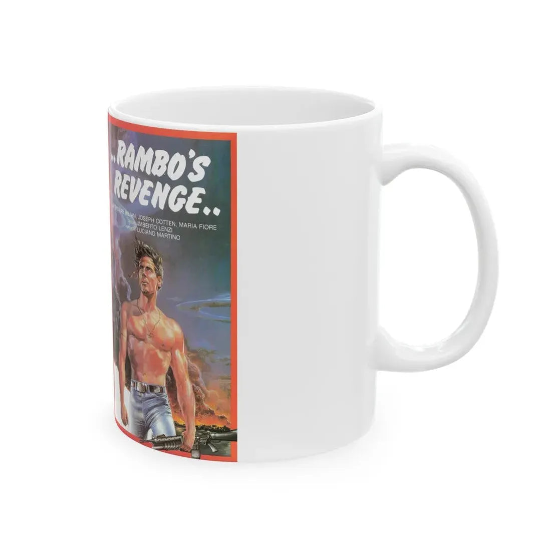 RAMBOS REVENGE (VHS COVER) - White Coffee Mug - Go Mug Yourself