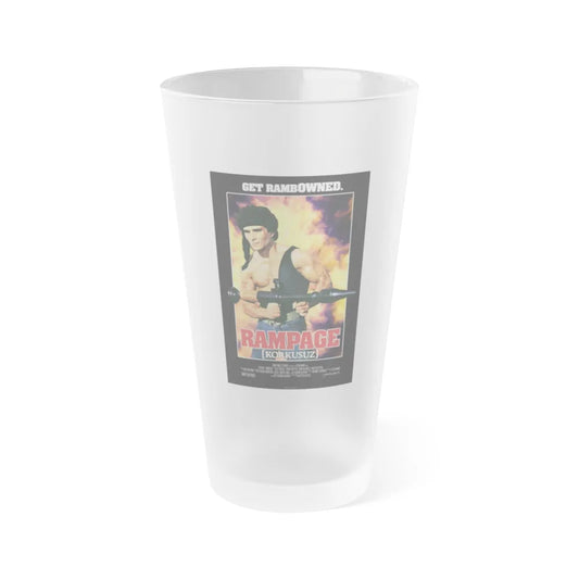 RAMPAGE (TURKISH RAMBO) 1986 Movie Poster - Frosted Pint Glass 16oz-Go Mug Yourself