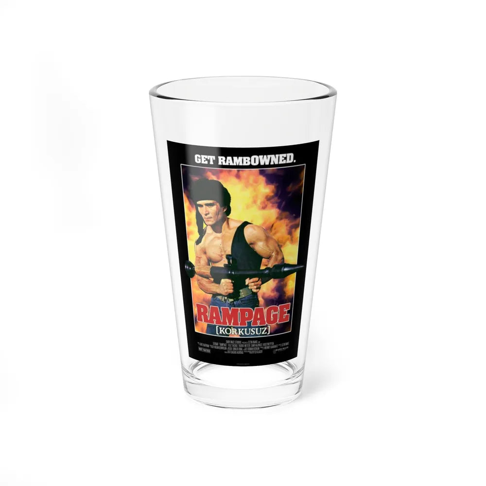 RAMPAGE (TURKISH RAMBO) 1986 Movie Poster - Pint Glass 16oz-16oz-Go Mug Yourself