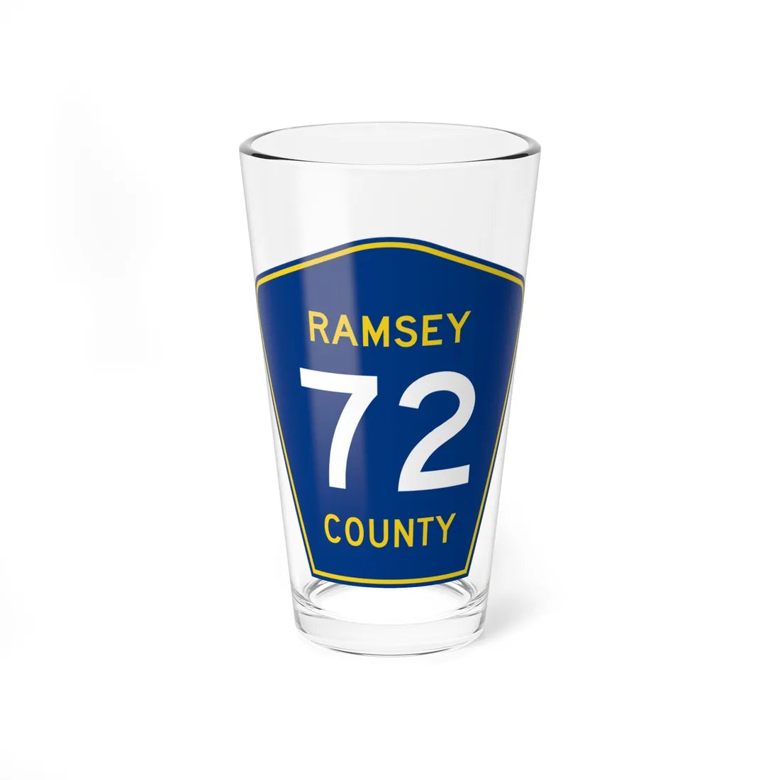 Ramsey County 72 MN (Minnesota) (Road Sign) Pint Glass 16oz 16oz - Go Mug Yourself