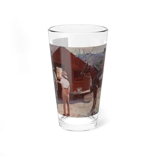 Ranch Hands Get the Word, 1941 (Magazine Illustration) Pint Glass 16oz 16oz - Go Mug Yourself