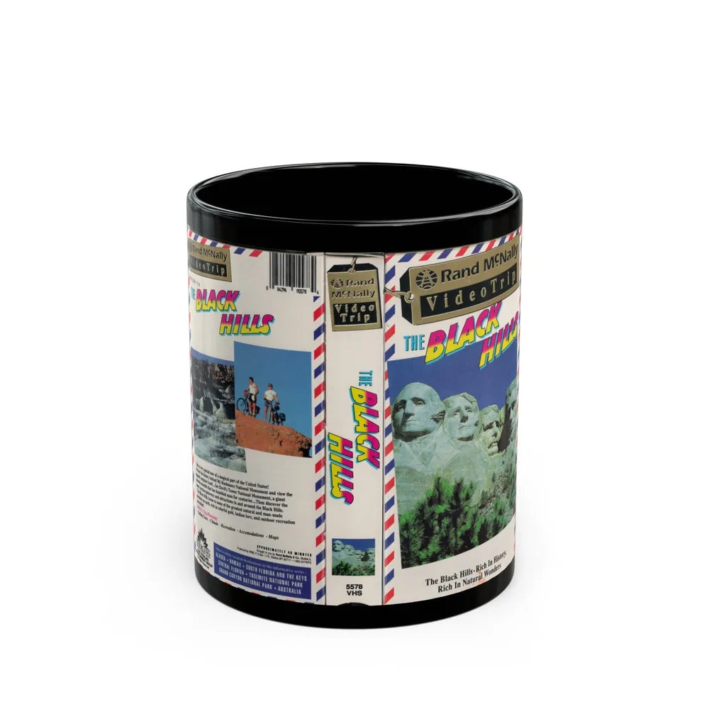 RAND MCNALLY VIDEO TRIP THE BLACK HILLS (VHS COVER) - Black Coffee Mug-11oz-Go Mug Yourself