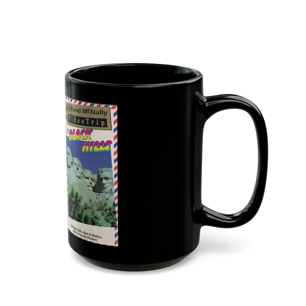 RAND MCNALLY VIDEO TRIP THE BLACK HILLS (VHS COVER) - Black Coffee Mug-Go Mug Yourself