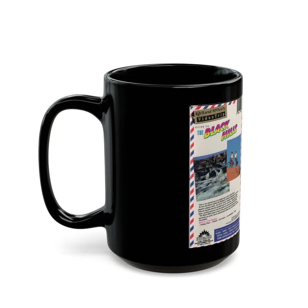 RAND MCNALLY VIDEO TRIP THE BLACK HILLS (VHS COVER) - Black Coffee Mug-Go Mug Yourself