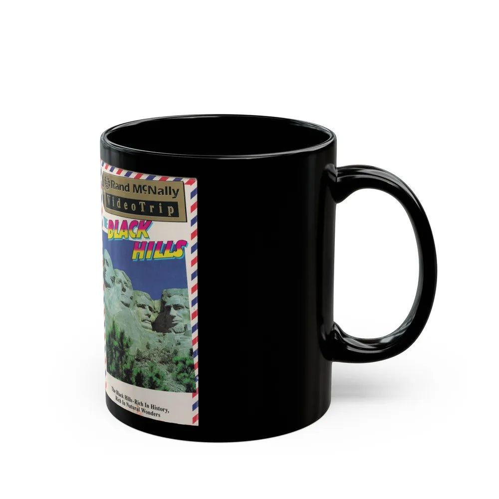 RAND MCNALLY VIDEO TRIP THE BLACK HILLS (VHS COVER) - Black Coffee Mug-Go Mug Yourself