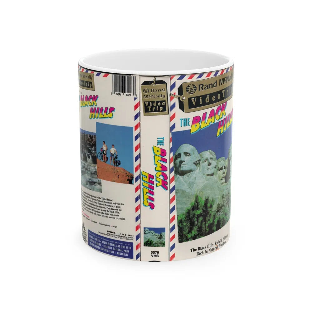 RAND MCNALLY VIDEO TRIP THE BLACK HILLS (VHS COVER) - White Coffee Mug-11oz-Go Mug Yourself