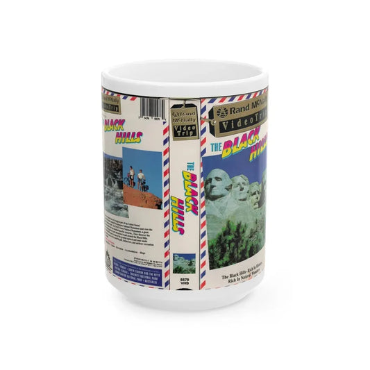 RAND MCNALLY VIDEO TRIP THE BLACK HILLS (VHS COVER) - White Coffee Mug 15oz - Go Mug Yourself