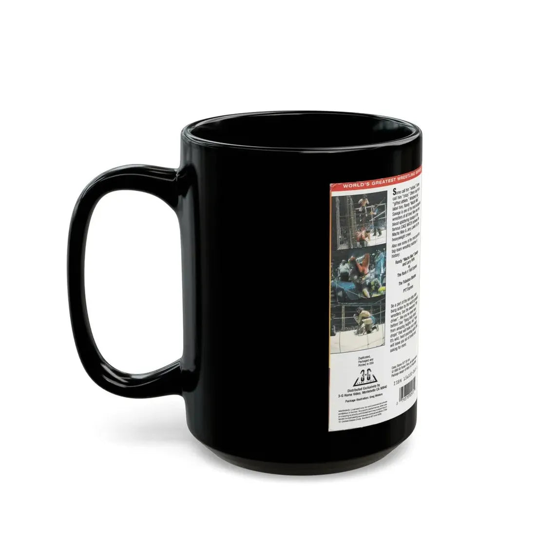 RANDY THE MACHO MAN SAVAGE THE MISSING MATCHES (VHS COVER) - Black Coffee Mug - Go Mug Yourself
