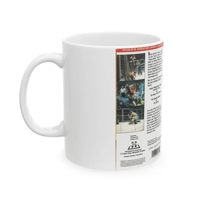 RANDY THE MACHO MAN SAVAGE THE MISSING MATCHES (VHS COVER) - White Coffee Mug - Go Mug Yourself