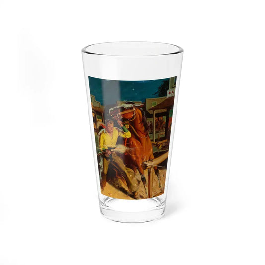 Range Rider Western, pulp and paperback cover, February 1945 - Pint Glass 16oz 16oz - Go Mug Yourself
