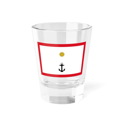 Rank flag for Capitan de Navio of the Peruvian Navy (Peru) Shot Glass 1.5oz 1.5oz - Go Mug Yourself