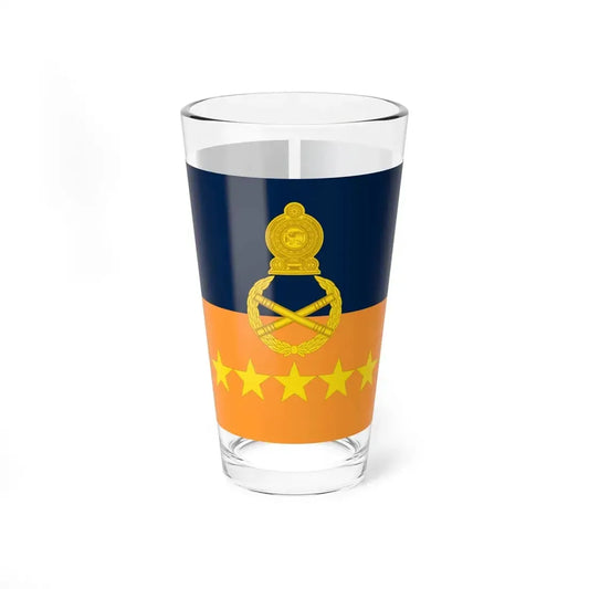 Rank flag for Field marshal Sri Lanka (Sri Lanka) Pint Glass 16oz 16oz - Go Mug Yourself