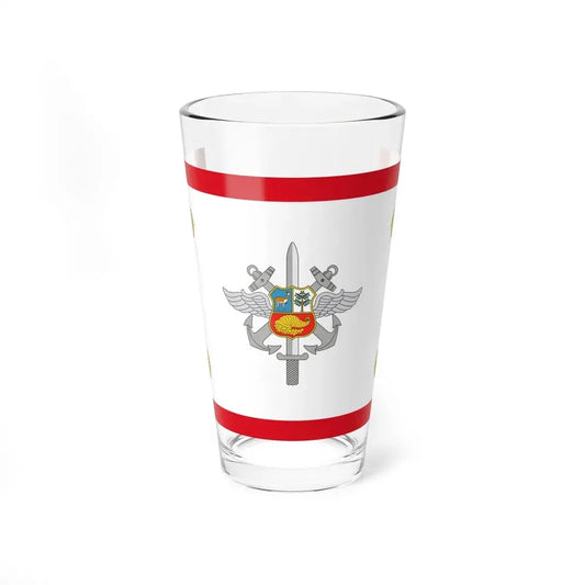 Rank flag for the Chief of the Joint Command Peru (Peru) Pint Glass 16oz 16oz - Go Mug Yourself