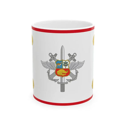 Rank flag for the Chief of the Joint Command Peru (Peru) White Coffee Mug 11oz - Go Mug Yourself