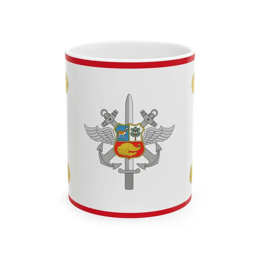 Rank flag for the Chief of the Joint Command Peru (Peru) White Coffee Mug 11oz - Go Mug Yourself
