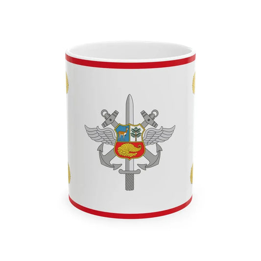 Rank flag for the Chief of the Joint Command Peru (Peru) White Coffee Mug 11oz - Go Mug Yourself