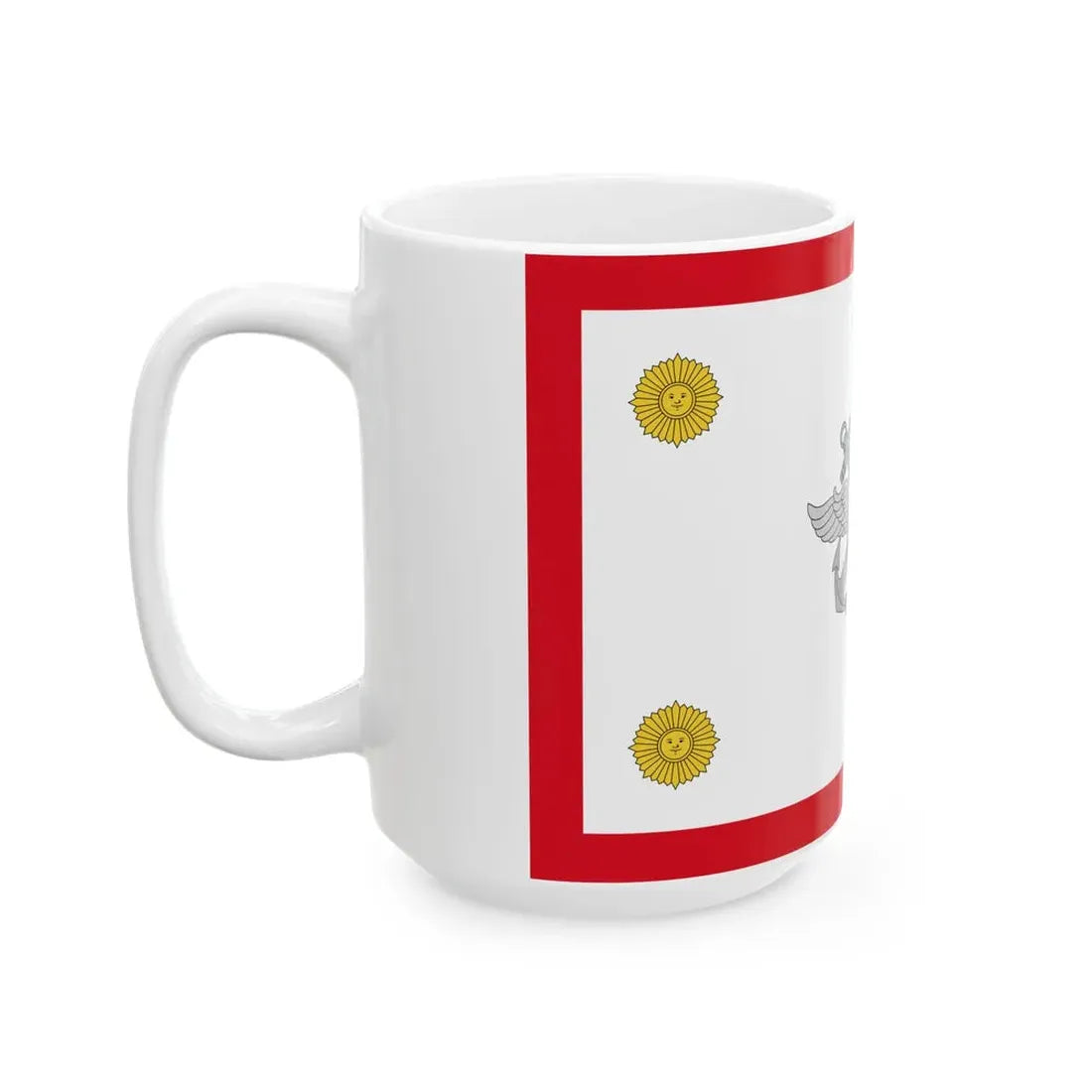 Rank flag for the Chief of the Joint Command Peru (Peru) White Coffee Mug - Go Mug Yourself