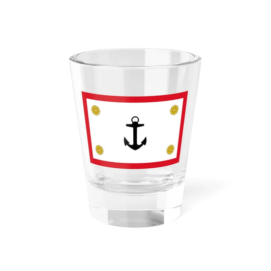 Rank flag for the Commander General of the Peruvian Navy (Peru) Shot Glass 1.5oz 1.5oz - Go Mug Yourself