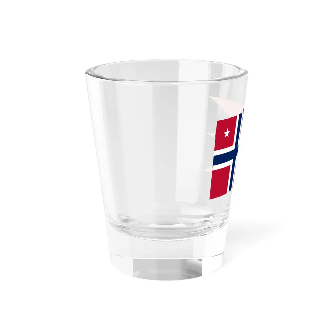 Rank Flag of a Commodor of the Royal Norwegian Navy (Norway) Shot Glass 1.5oz - Go Mug Yourself
