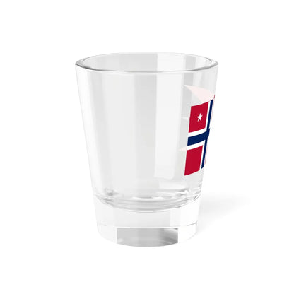 Rank Flag of a Commodor of the Royal Norwegian Navy (Norway) Shot Glass 1.5oz - Go Mug Yourself
