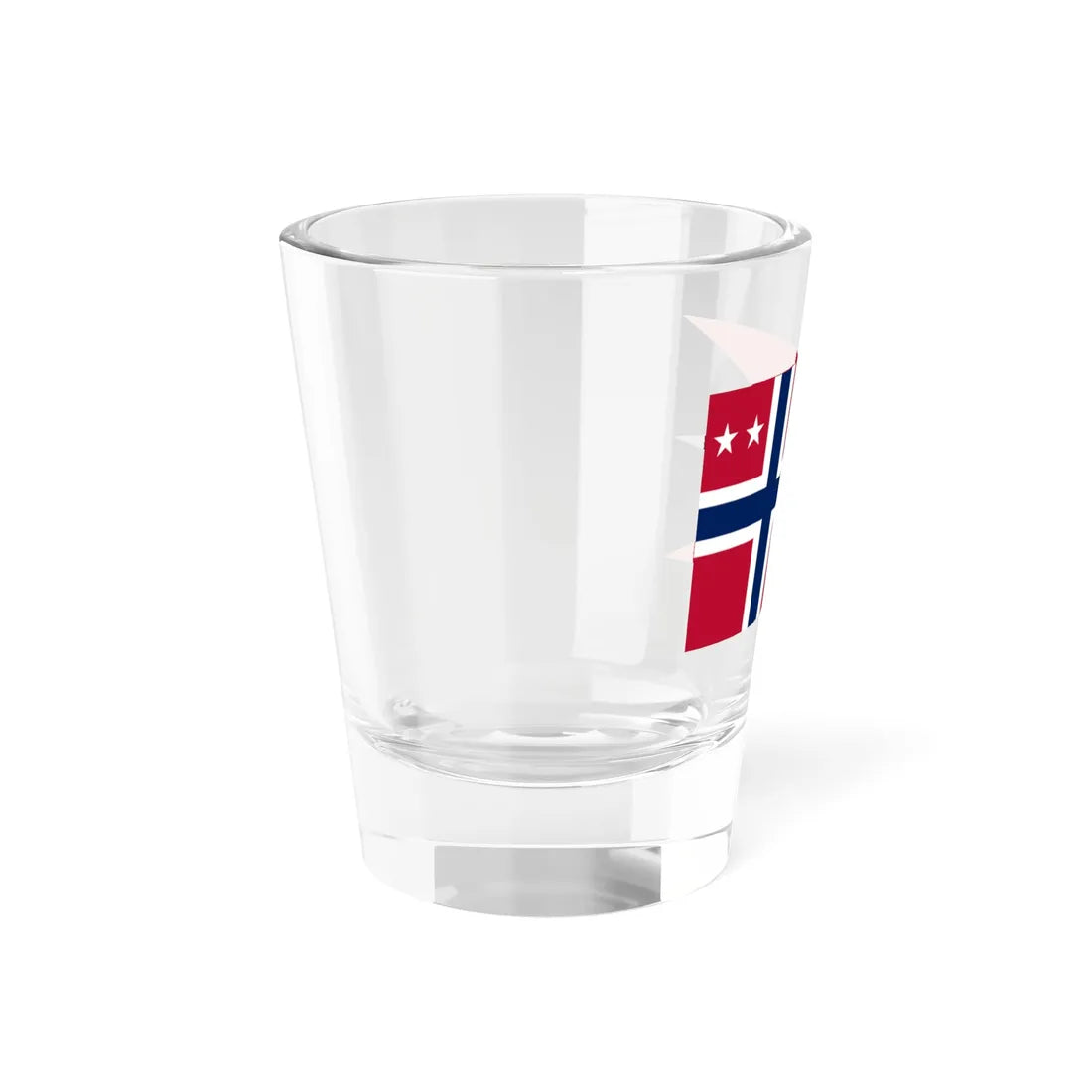 Rank Flag of a Rear Admiral of the Royal Norwegian Navy (Norway) Shot Glass 1.5oz - Go Mug Yourself