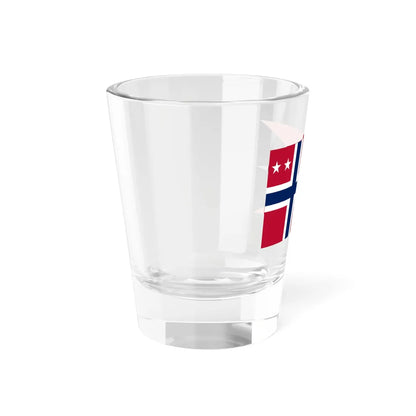 Rank Flag of a Rear Admiral of the Royal Norwegian Navy (Norway) Shot Glass 1.5oz - Go Mug Yourself