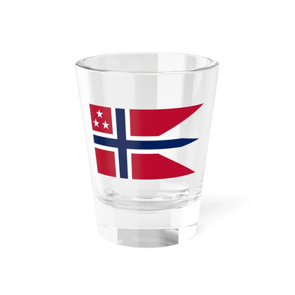Rank Flag of a Vice Admiral of the Royal Norwegian Navy (Norway) Shot Glass 1.5oz 1.5oz - Go Mug Yourself