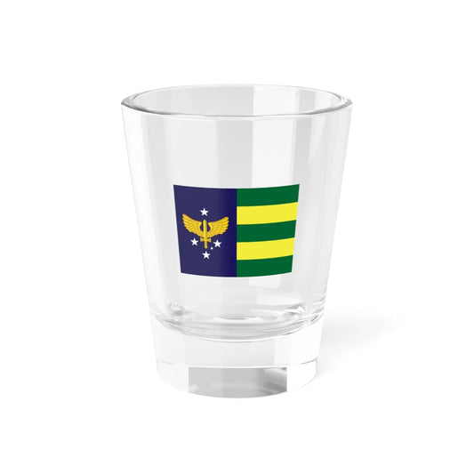 Rank flag of Air Marshal of Brazilian Air Force (Brazil) Shot Glass 1.5oz 1.5oz - Go Mug Yourself