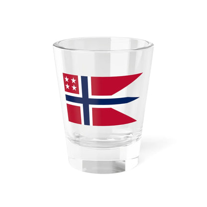Rank Flag of an Admiral of the Royal Norwegian Navy (Norway) Shot Glass 1.5oz - Go Mug Yourself