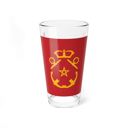 Rank flag of the Royal Moroccan Navy - Inspector of the Navy (Morocco) Pint Glass 16oz 16oz - Go Mug Yourself