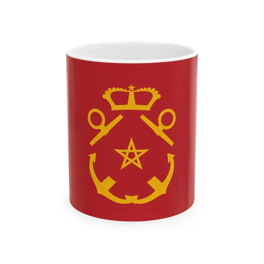 Rank flag of the Royal Moroccan Navy - Inspector of the Navy (Morocco) White Coffee Mug 11oz - Go Mug Yourself