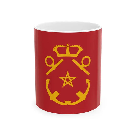 Rank flag of the Royal Moroccan Navy - Inspector of the Navy (Morocco) White Coffee Mug 11oz - Go Mug Yourself