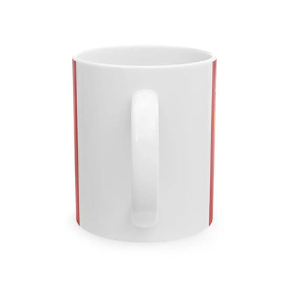 Rank flag of the Royal Moroccan Navy - Rear Admiral (Morocco) White Coffee Mug - Go Mug Yourself