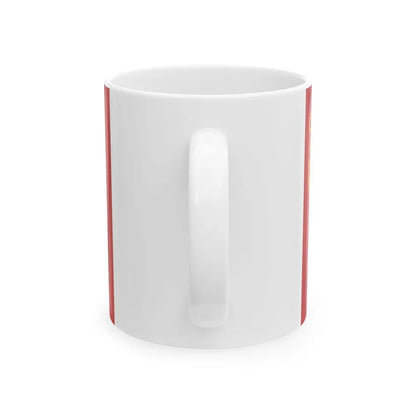 Rank flag of the Royal Moroccan Navy - Rear Admiral ornamented crown (Morocco) White Coffee Mug - Go Mug Yourself