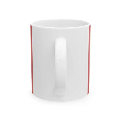 Rank flag of the Royal Moroccan Navy - Squadron vice-admiral ornamented crown (Morocco) White Coffee Mug - Go Mug Yourself
