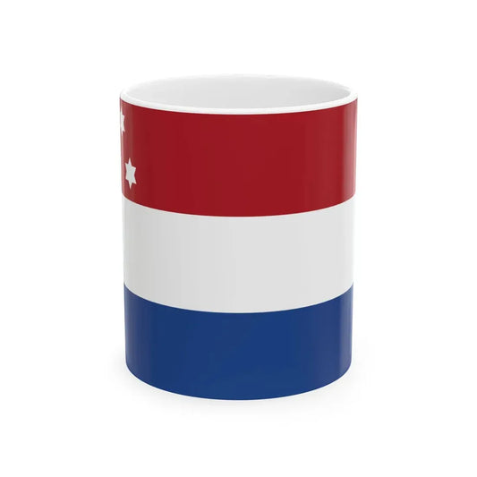 Rank flag of Vice admiral for the Royal Netherlands Navy (Netherlands) White Coffee Mug 11oz - Go Mug Yourself