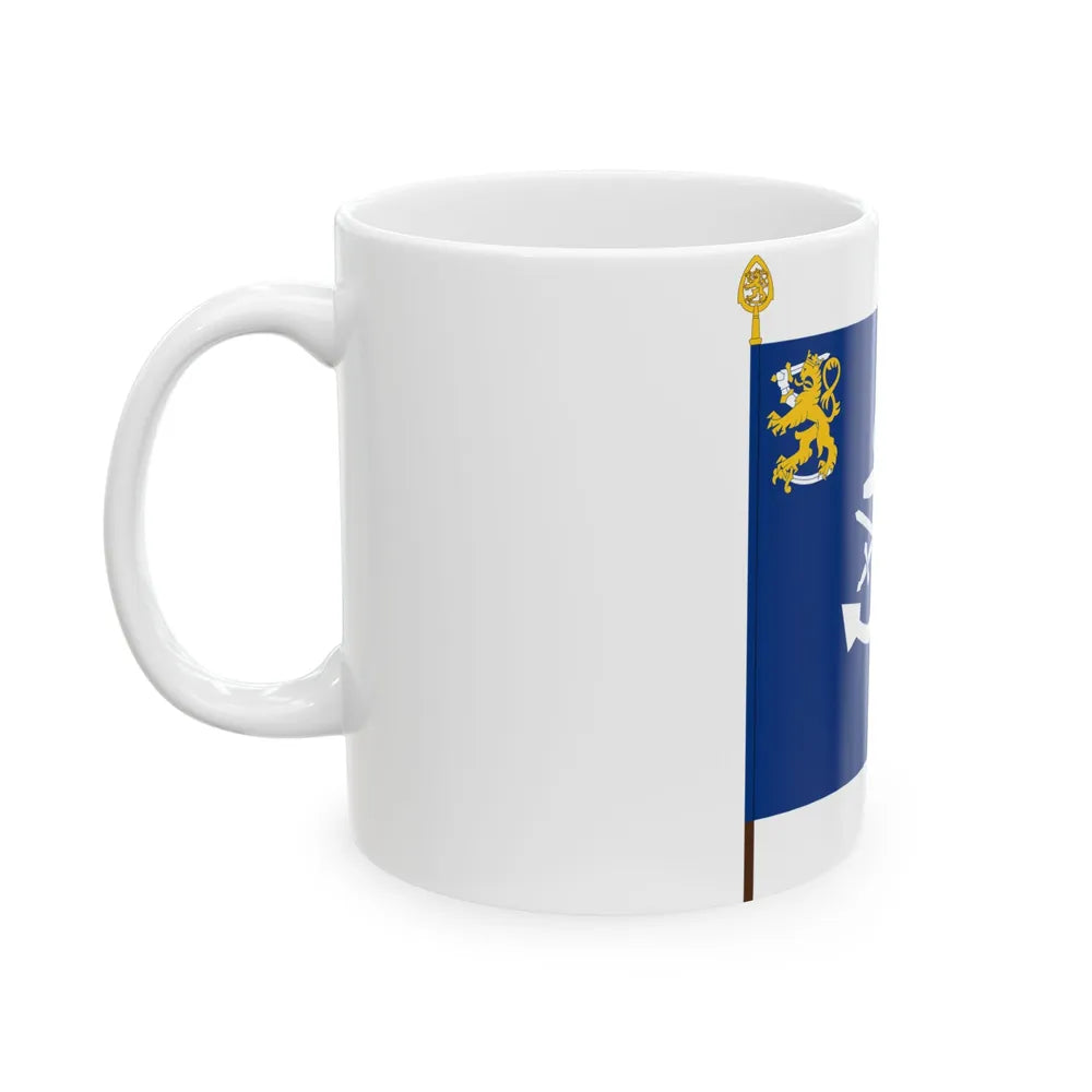 Rannikkolaivaston lippu (Finland) White Coffee Mug - Go Mug Yourself