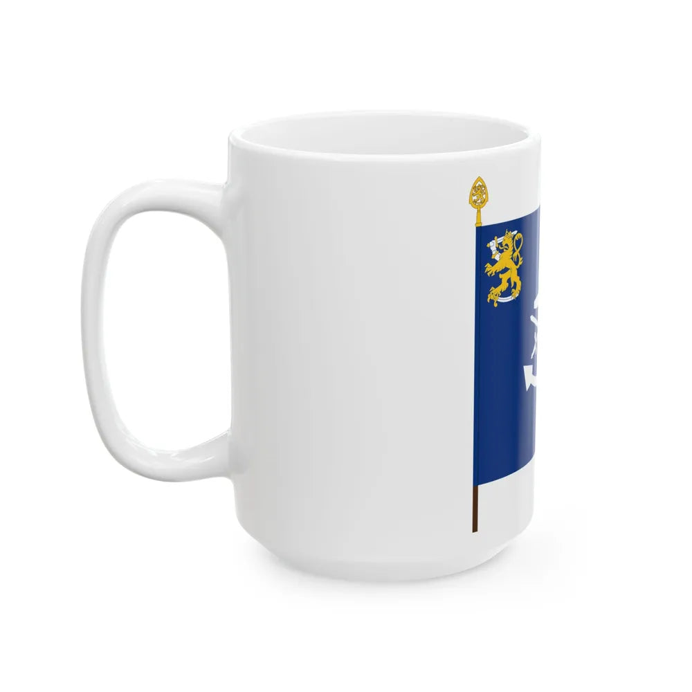 Rannikkolaivaston lippu (Finland) White Coffee Mug - Go Mug Yourself