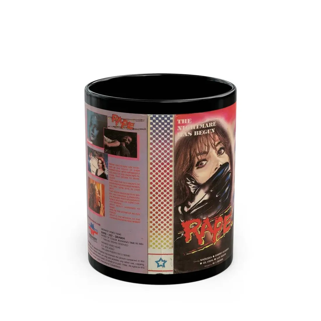 RAPE MIDWEST VIDEO FILMS (VHS COVER) - Black Coffee Mug 11oz - Go Mug Yourself