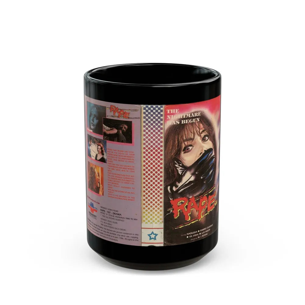 RAPE MIDWEST VIDEO FILMS (VHS COVER) - Black Coffee Mug-15oz-Go Mug Yourself