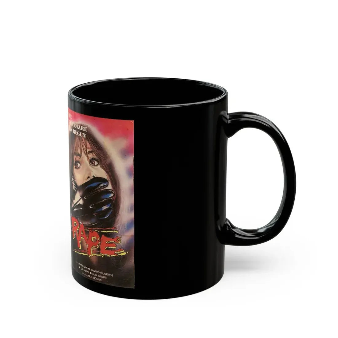 RAPE MIDWEST VIDEO FILMS (VHS COVER) - Black Coffee Mug - Go Mug Yourself