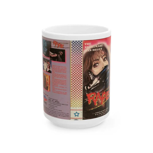 RAPE MIDWEST VIDEO FILMS (VHS COVER) - White Coffee Mug 15oz - Go Mug Yourself